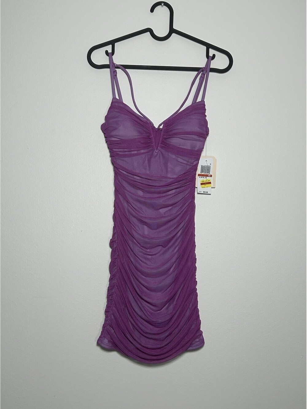City Studio Slim Bodycon Dress in a vibrant grape/purple shade Size XS